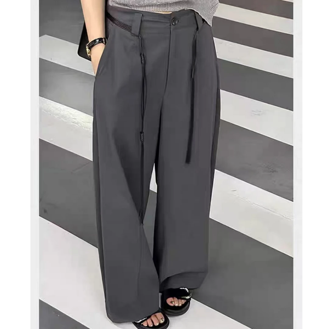 【氧气裤】欧洲站流苏腰带慵懒风速干百搭休闲裤