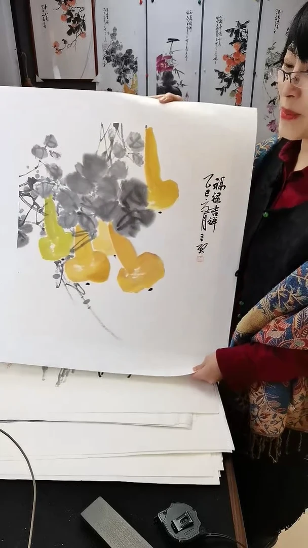 五福临门：福禄吉祥50*50cm