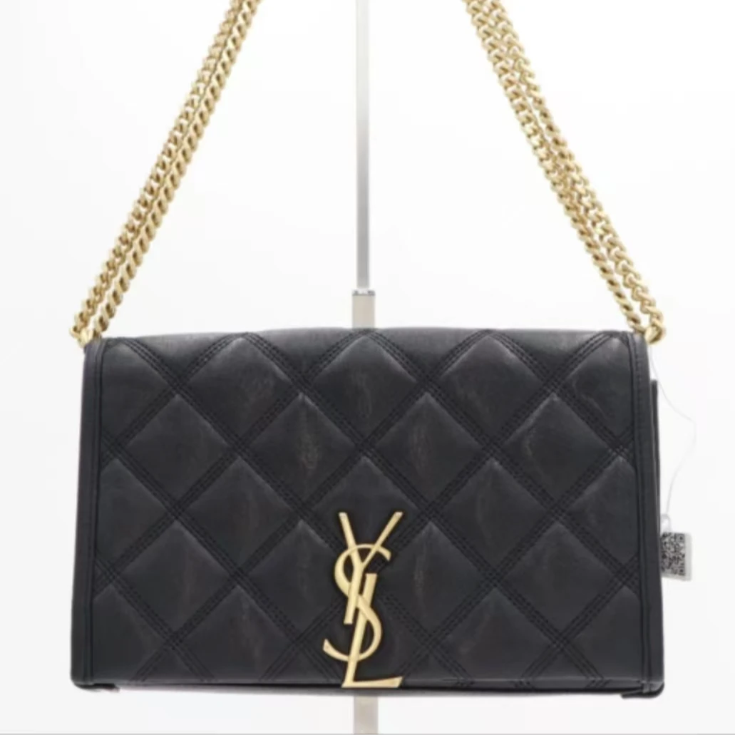 99新 YSL/圣罗兰 油蜡皮黑金woc/E店