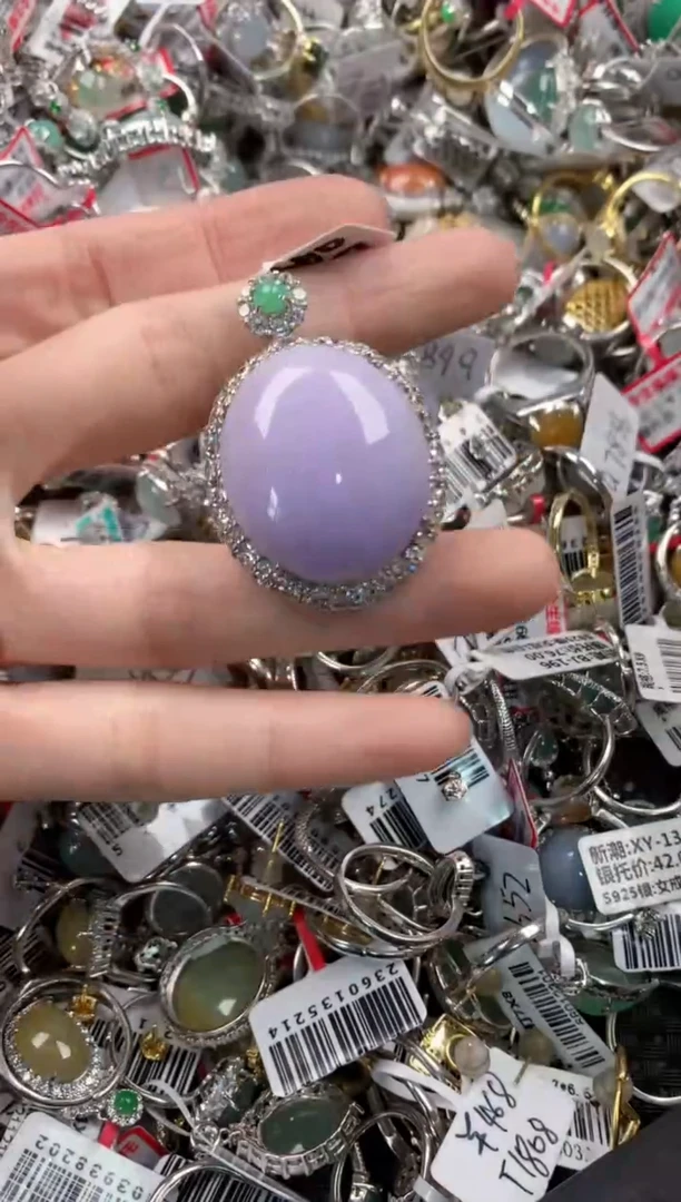 银S925镶嵌戒指翡翠9999-----4