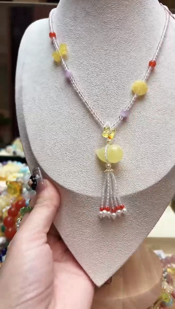 【闪购商品】琥珀颈饰未镶嵌2.2手工编织商品10