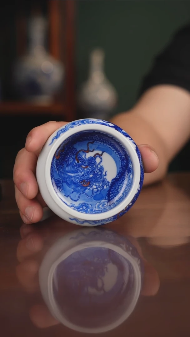 自成堂柴窑青花釉里红
