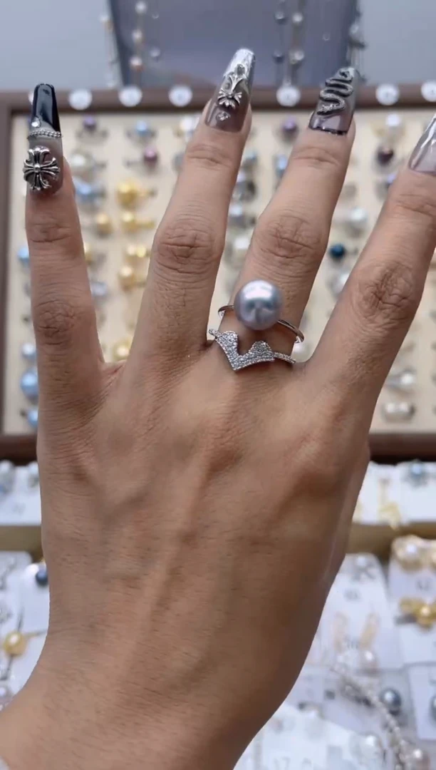 【闪购商品】淡水珍珠戒指合金24