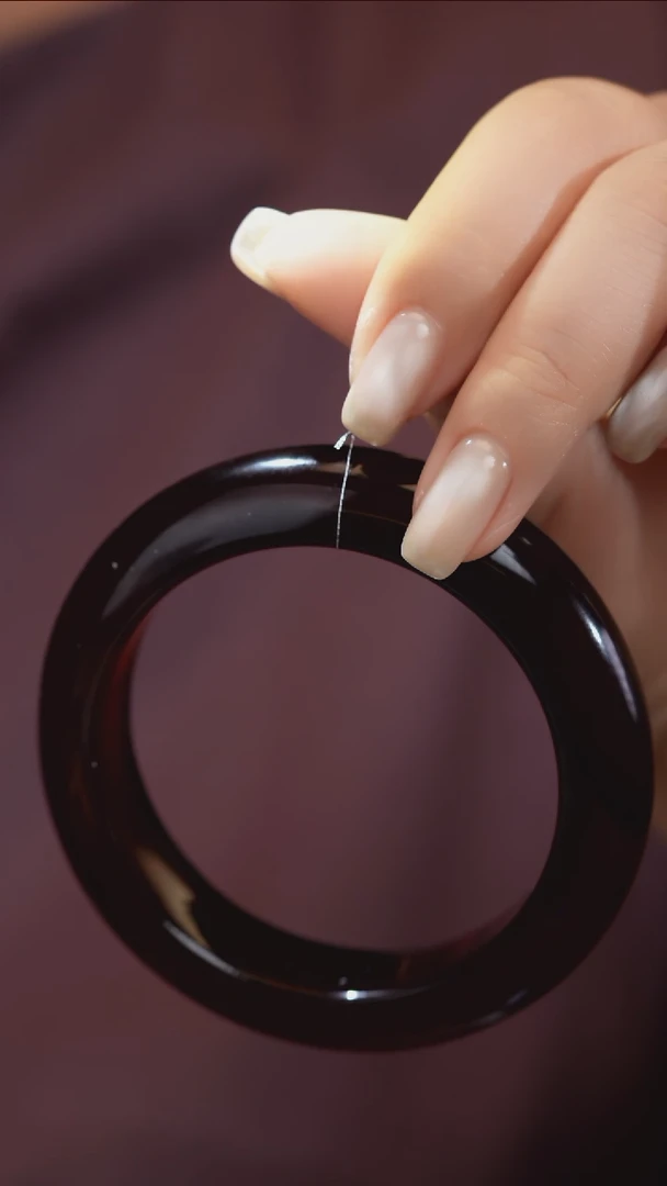 裸石琥珀未镶嵌血珀手镯 圈口58-59#