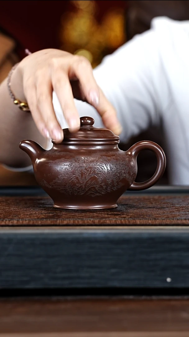 宜兴紫砂ZLJ 老紫泥 掇只 380cc