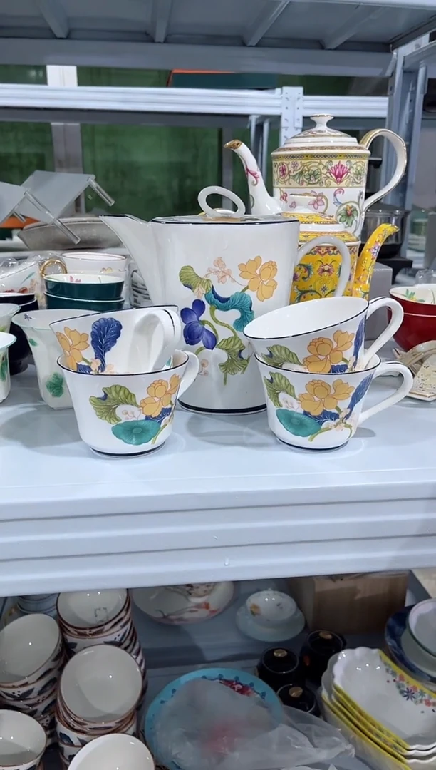 瓷片日用陶瓷（简装）一壶四杯
