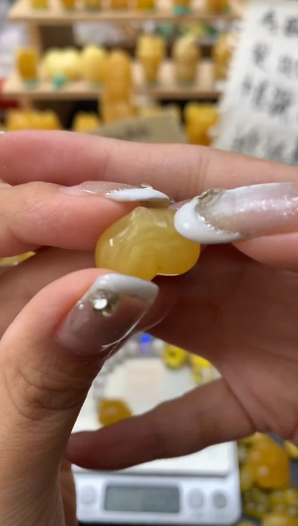 琥珀未镶嵌珠宝奇石012琥珀蜜蜡微瑕孔打疵了
