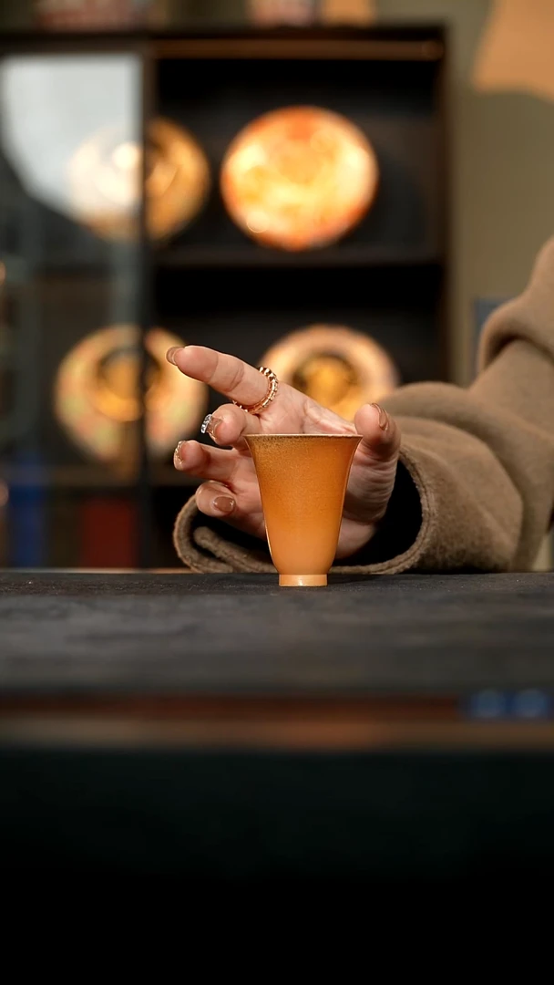 厚山柴烧金丝楠木落灰闻香杯微瑕体验