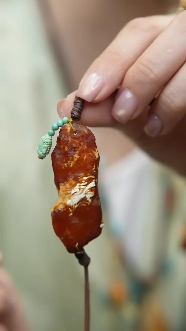 裸石蜜蜡未镶嵌*百搭蜜蜡锁骨链*吊坠设计款*可调节长短