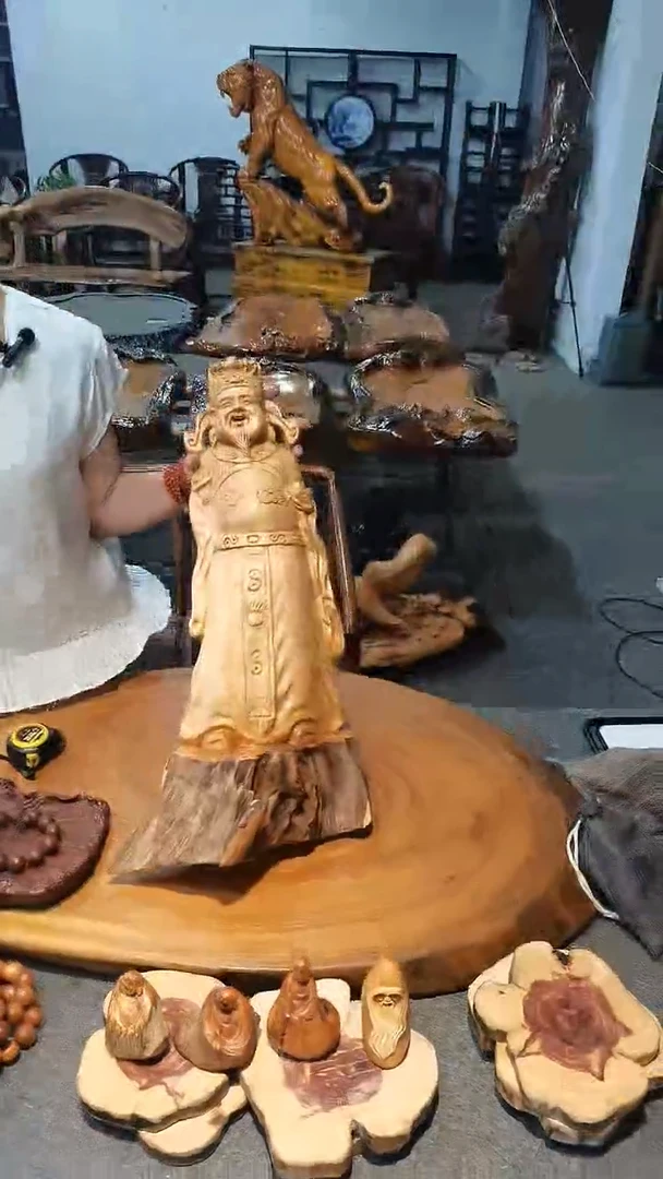 木漆**阁财神爷，摆件，果香，