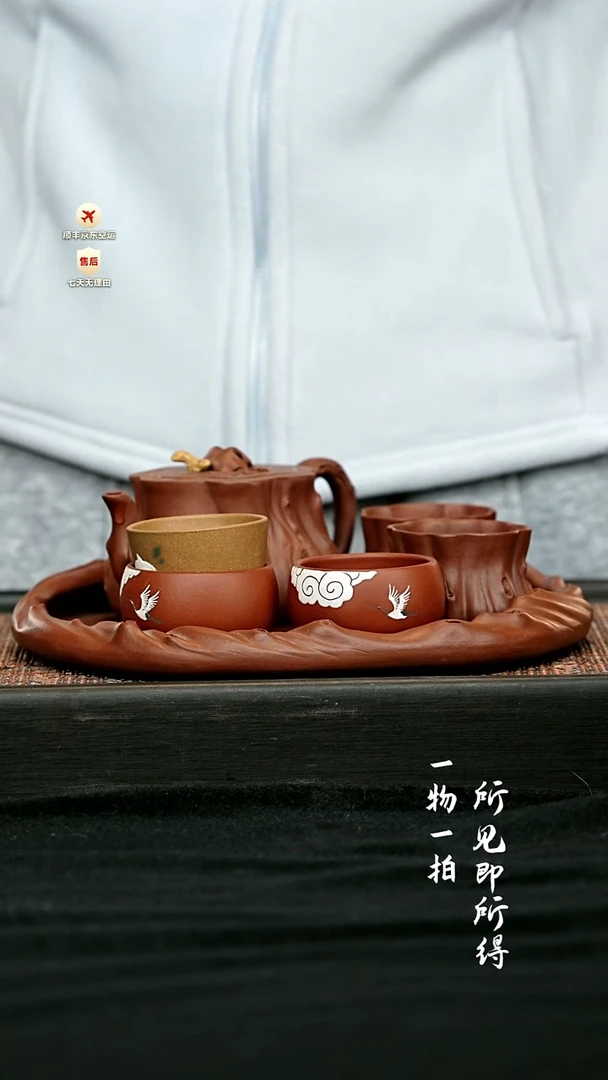 茶壶紫砂全手树桩套组 一物见春