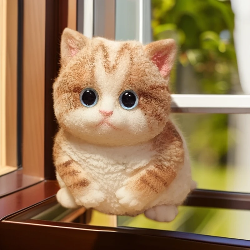 可爱Q弹硅胶小橘猫咪捏捏乐