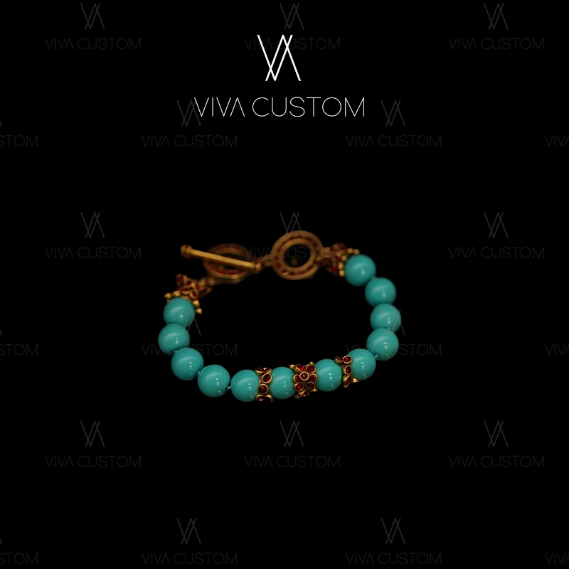 （精工系列）宫廷风气质优雅夏日奇缘撞色手链