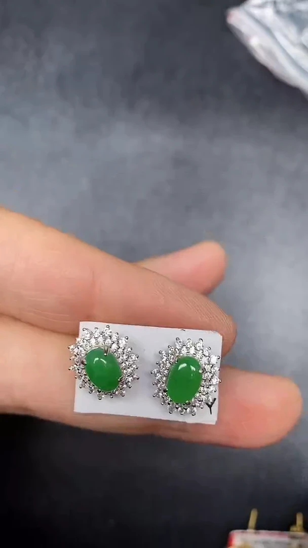 银S925镶嵌戒指翡翠1290