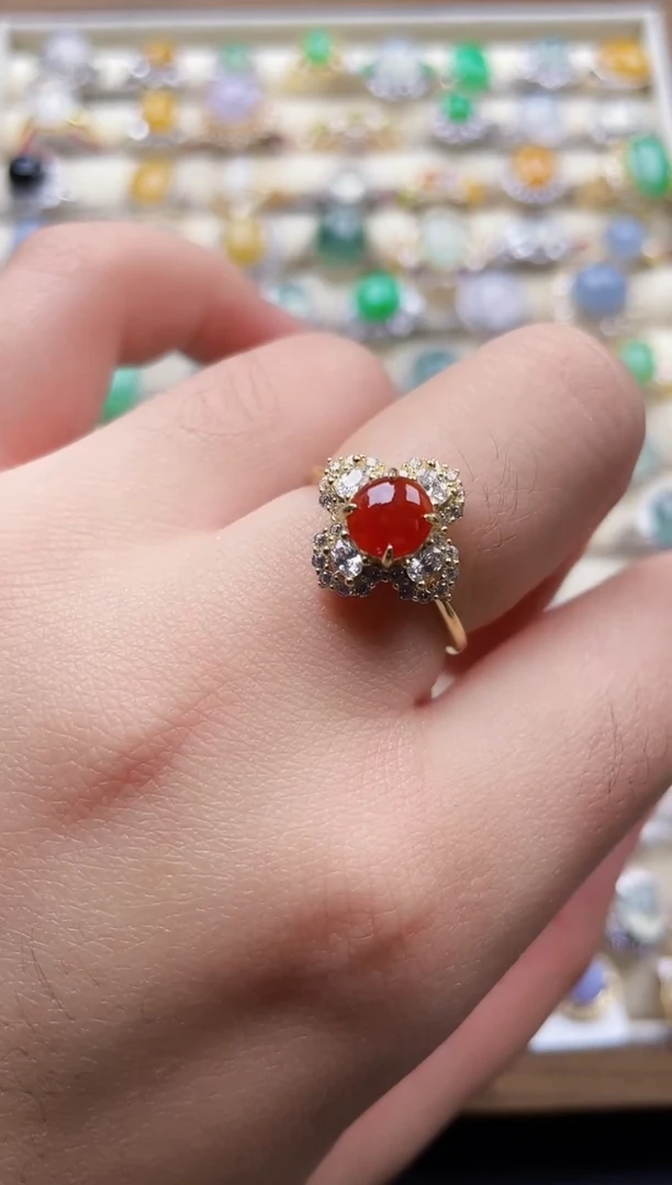 银S925镶嵌戒指翡翠91