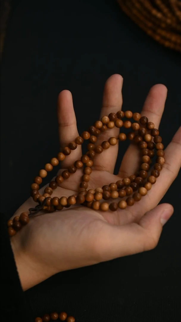 檀香木手串/手链枯枝料0.6*108横 花-2号