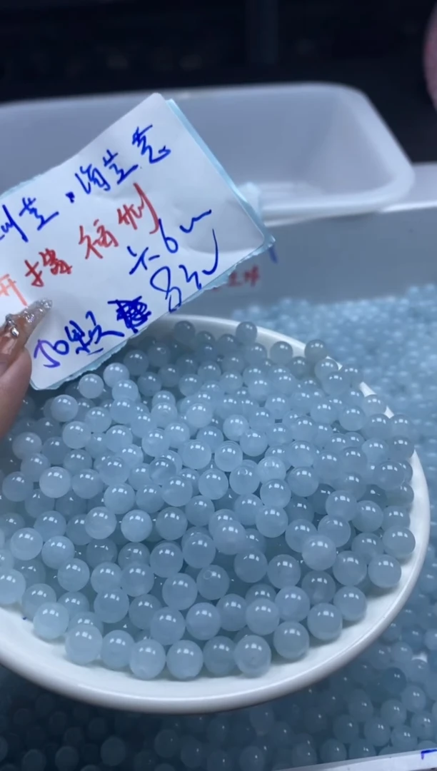 手饰玛瑙未镶嵌w792冰川蓝玛瑙6mm*50颗