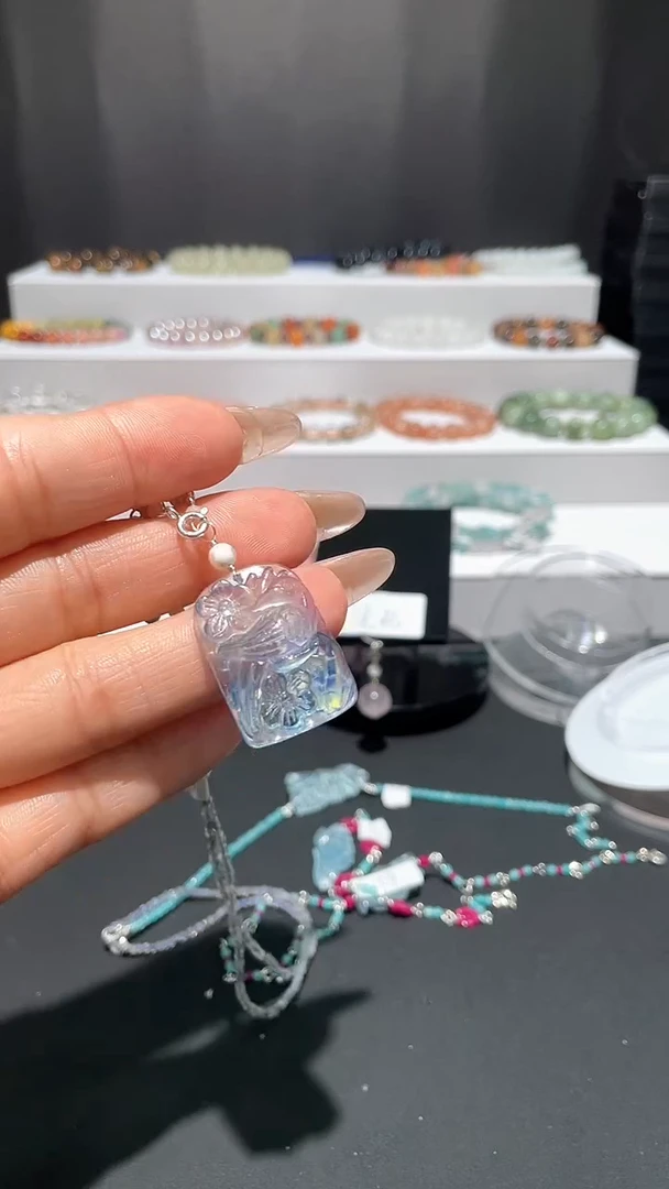 烟晶手链银S925镶嵌 吃货一枚