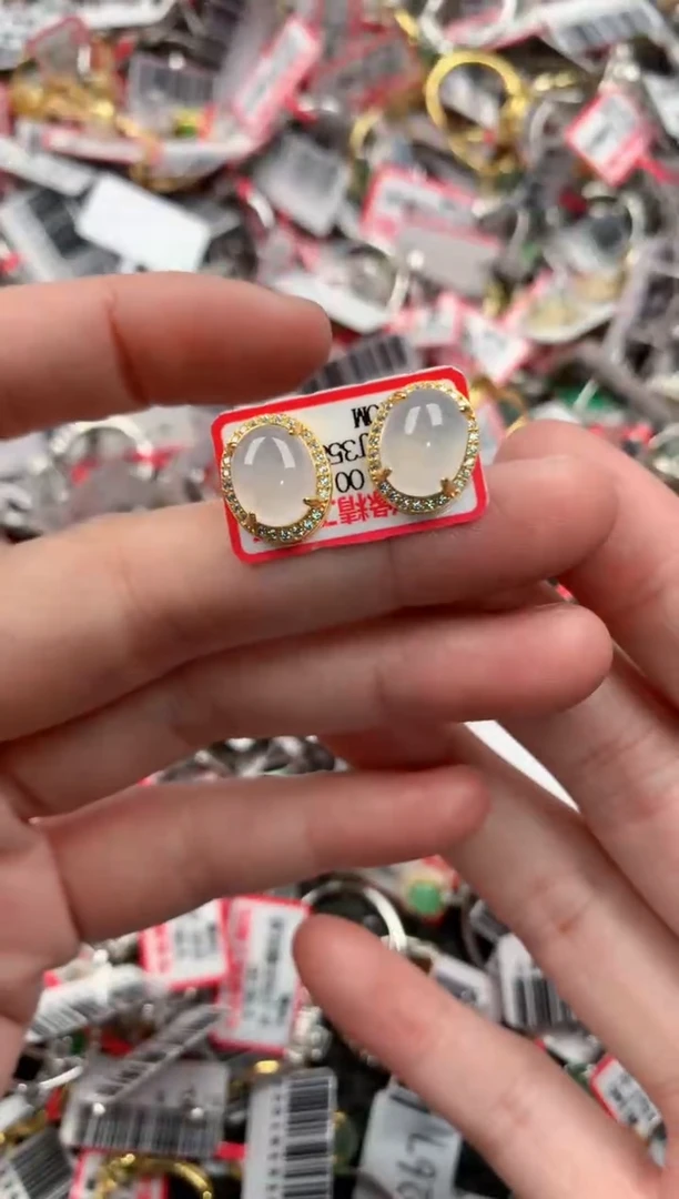 银S925镶嵌戒指翡翠7777-----8