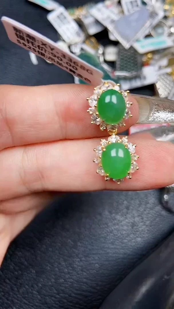 颈饰银S925镶嵌翡翠1626