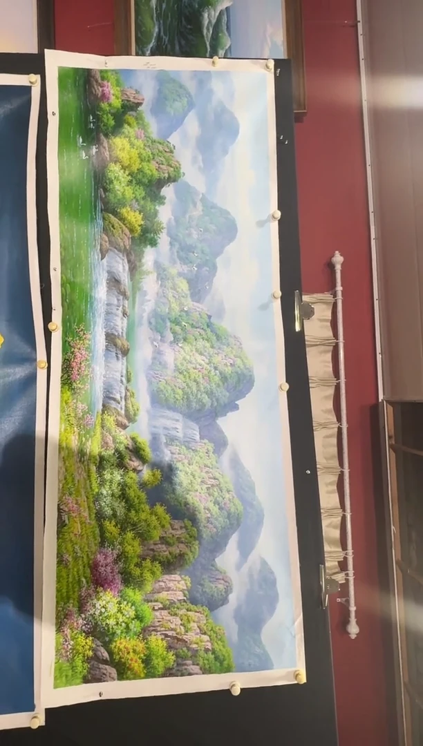 油画【67号】约2.2米丨朝鲜原创纯手绘孤品油画丨顺丰包邮