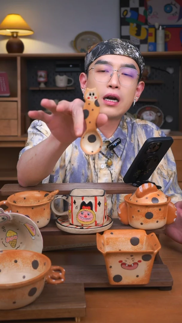 杯子景德镇可爱设计师款陶瓷