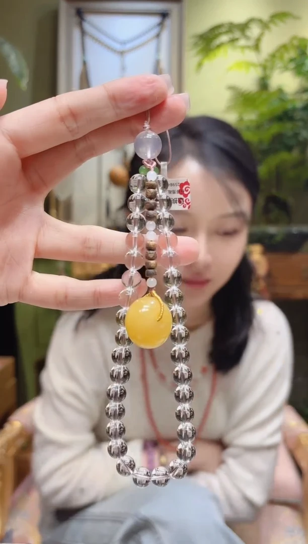 【闪购商品】水晶挂件未镶嵌蜜蜡平安扣白水晶挂件