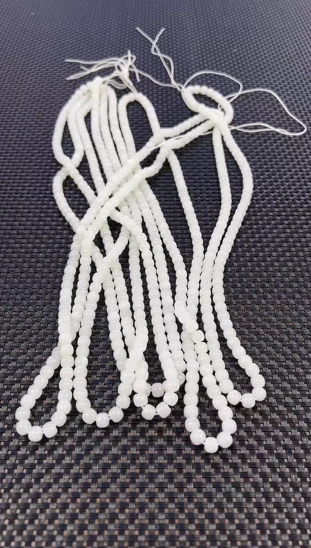 【闪购商品】和田玉项链未镶嵌白玉项链约6mm+（多样性发一件）