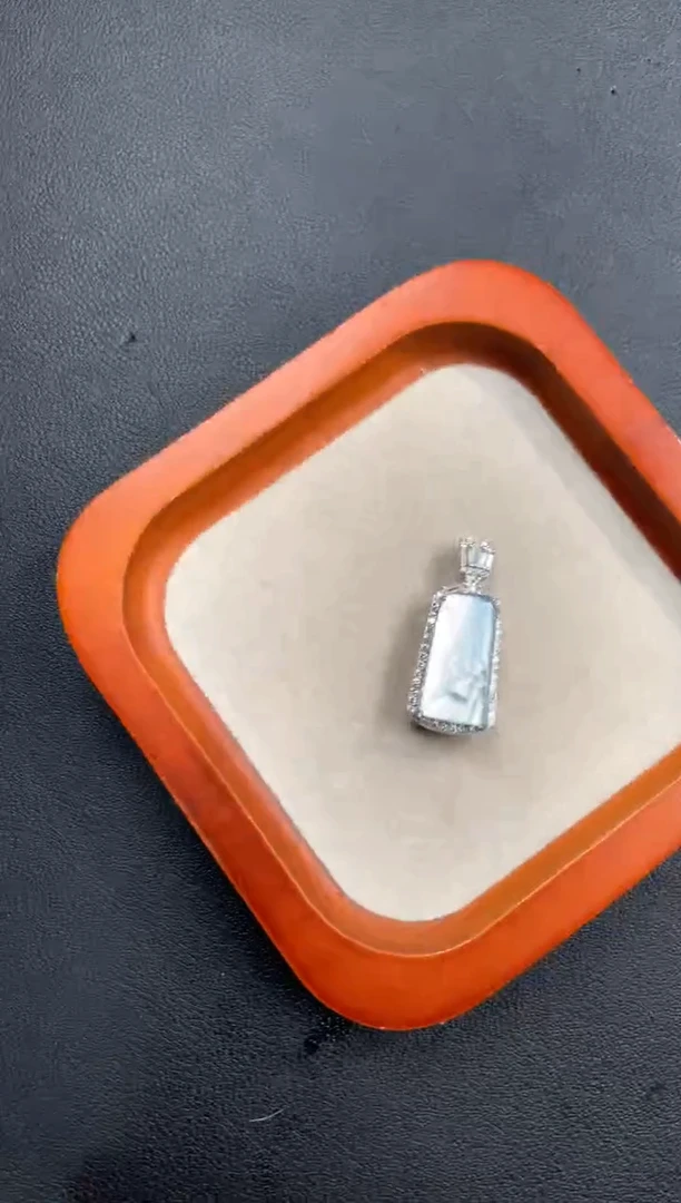 翡翠银S925镶嵌吊坠(不含链)冰******