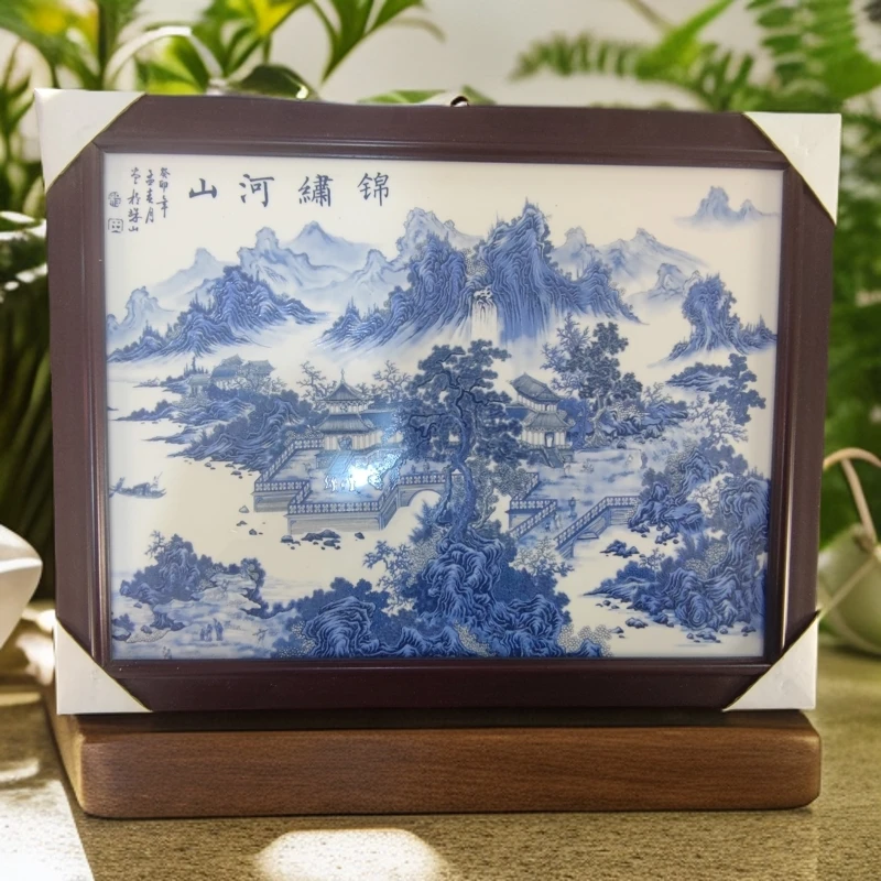 直径37高度29景德镇陶瓷锦绣河山瓷板画251