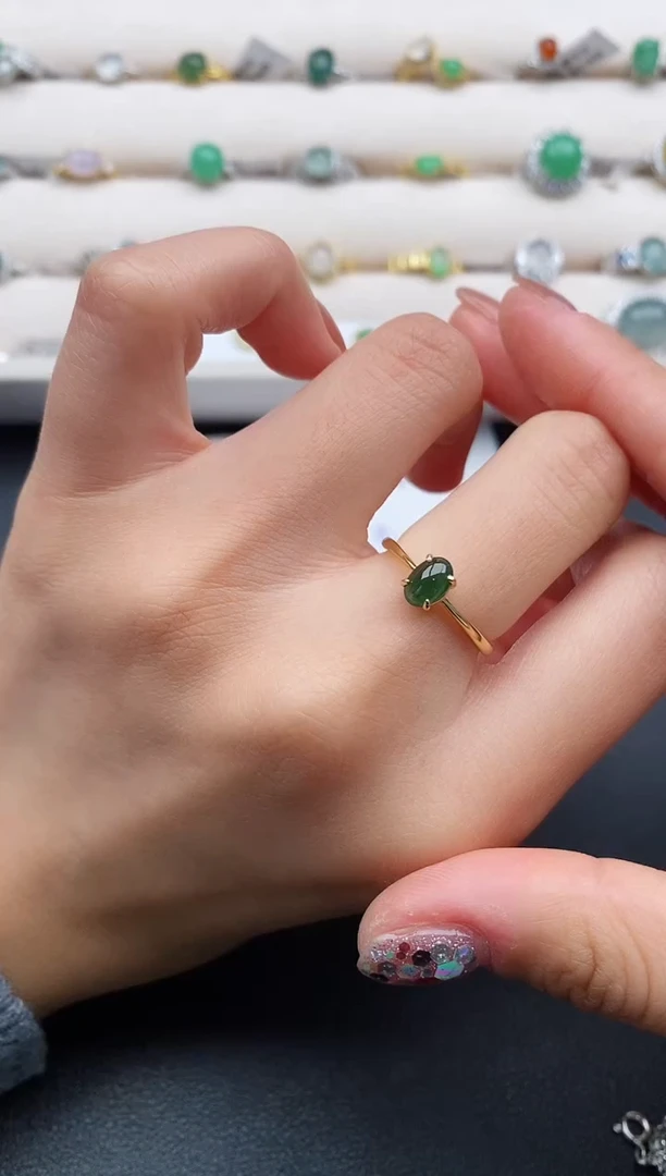 银S925镶嵌戒指翡翠11111111111+2