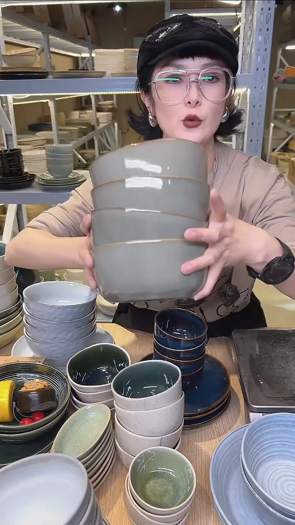 瓷218高温釉下彩陶瓷餐具默认微瑕