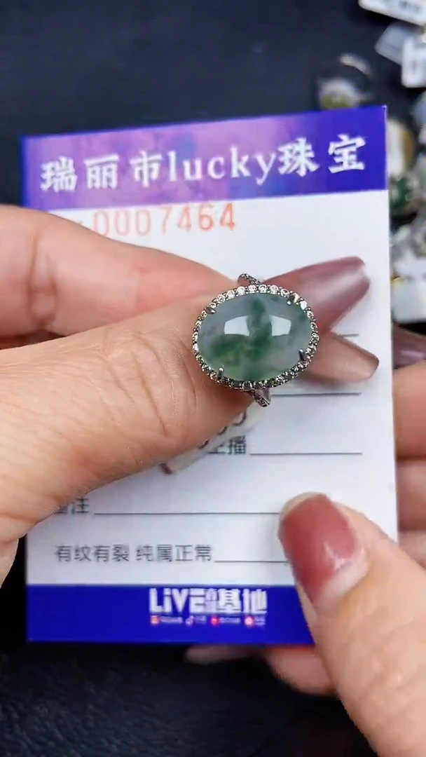 颈饰银S925镶嵌翡翠7464