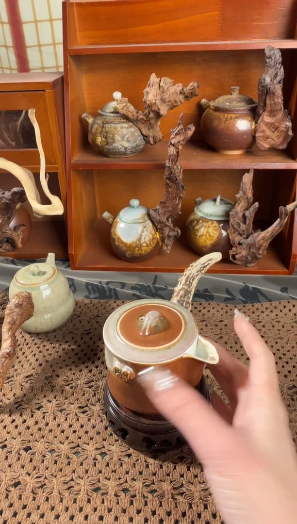 原创柴烧手工茶壶