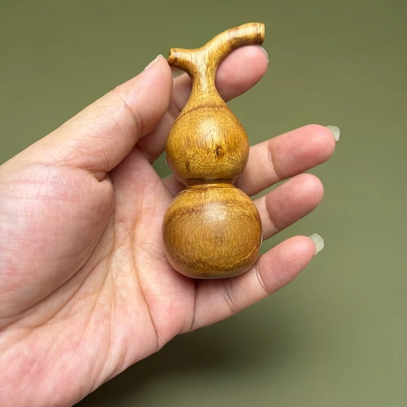 【35号】海南黄花梨木手把件盘玩葫芦挂件实木雕刻摆件车挂件文玩