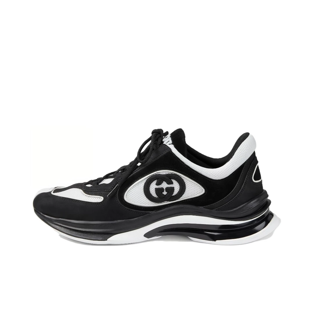 未使用 GUCCI/古驰 双G侧标低帮休闲运动鞋时尚轻便舒适男款