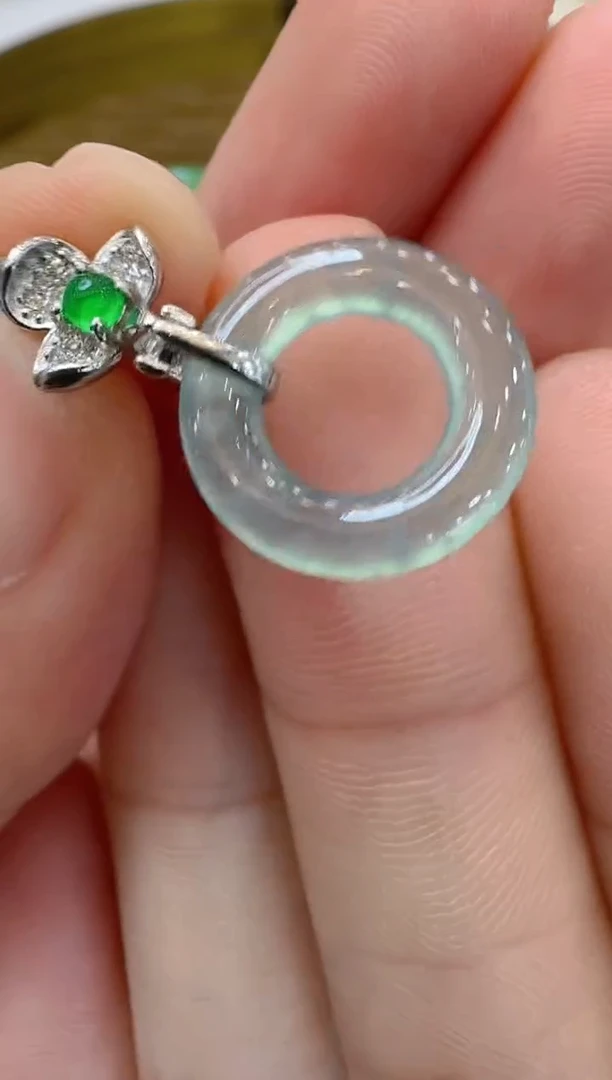 翡翠银S925镶嵌吊坠(不含链)多样性团购发一件