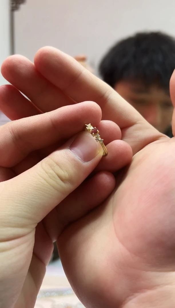 银S925镶嵌戒指碧玺1216m077多样性发其一