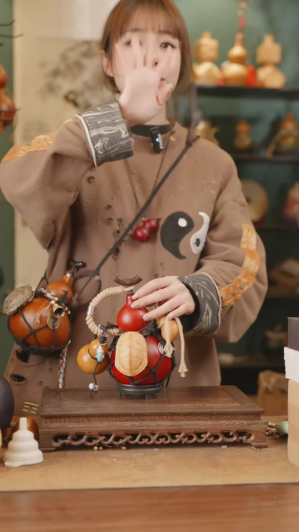 【闪购商品】272号精品天然大漆工艺防渗内胆酒葫芦~