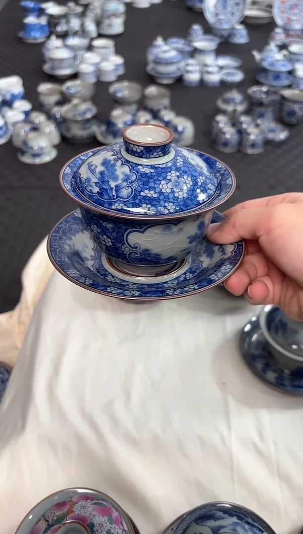 其他瓷景德镇陶瓷茶具老陶泥元宝开窗冰梅