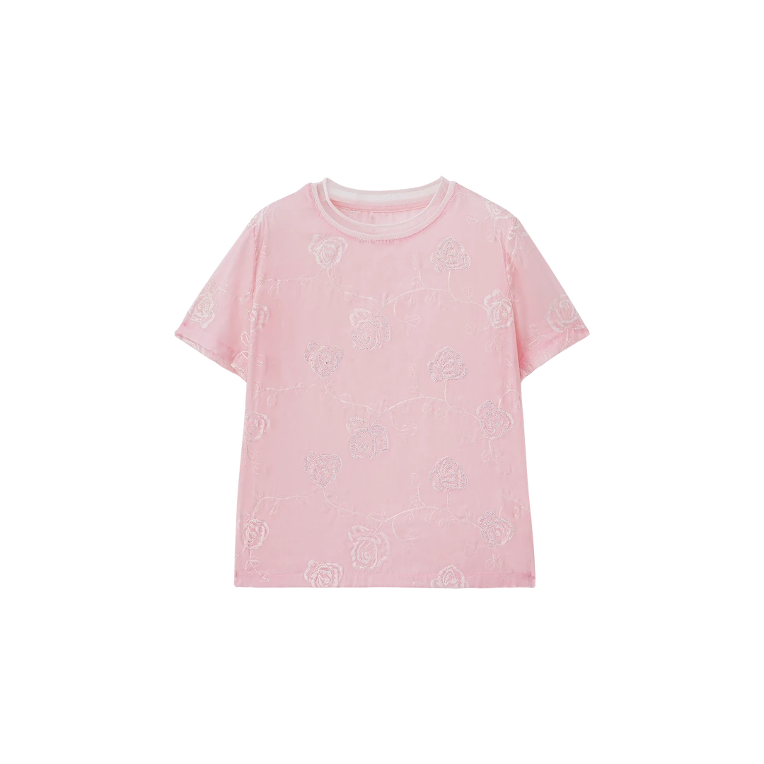 MBNL-F2024 允初 新款刺绣新中式国风休闲时尚T恤套装YCXB-51909