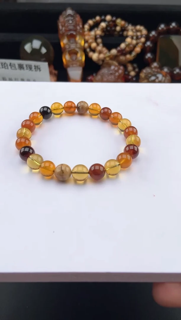 【闪购商品】琥珀手链未镶嵌多宝手串