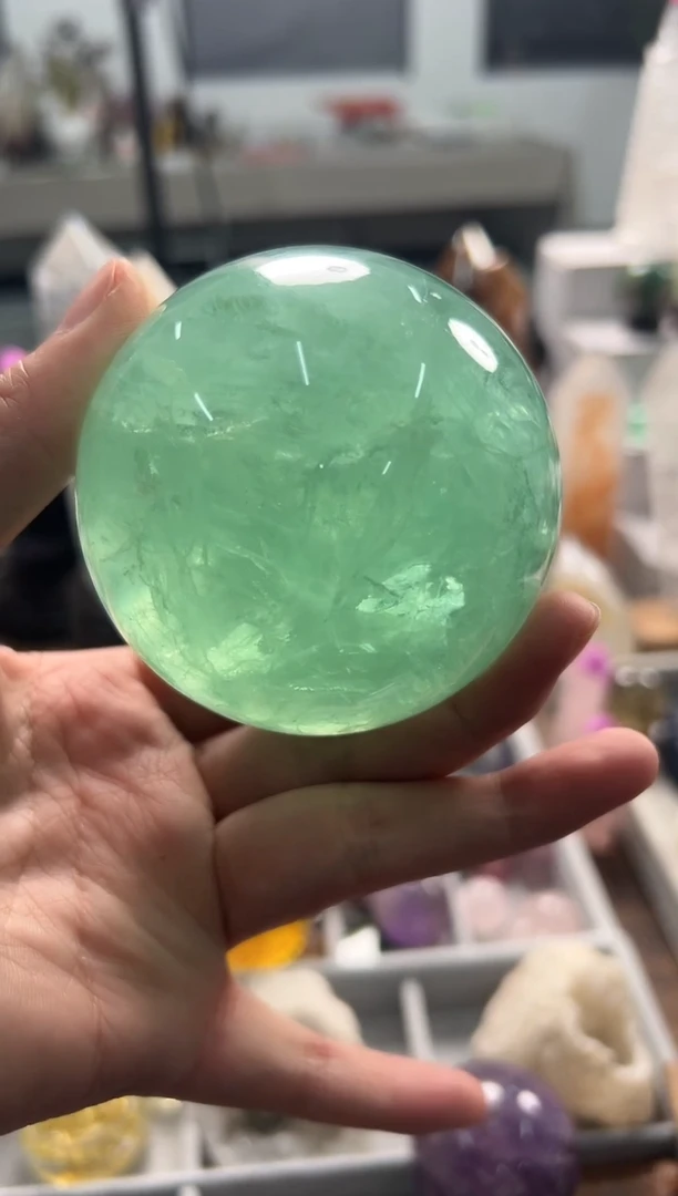 未镶嵌珠宝奇石萤石M031 约7.1cm