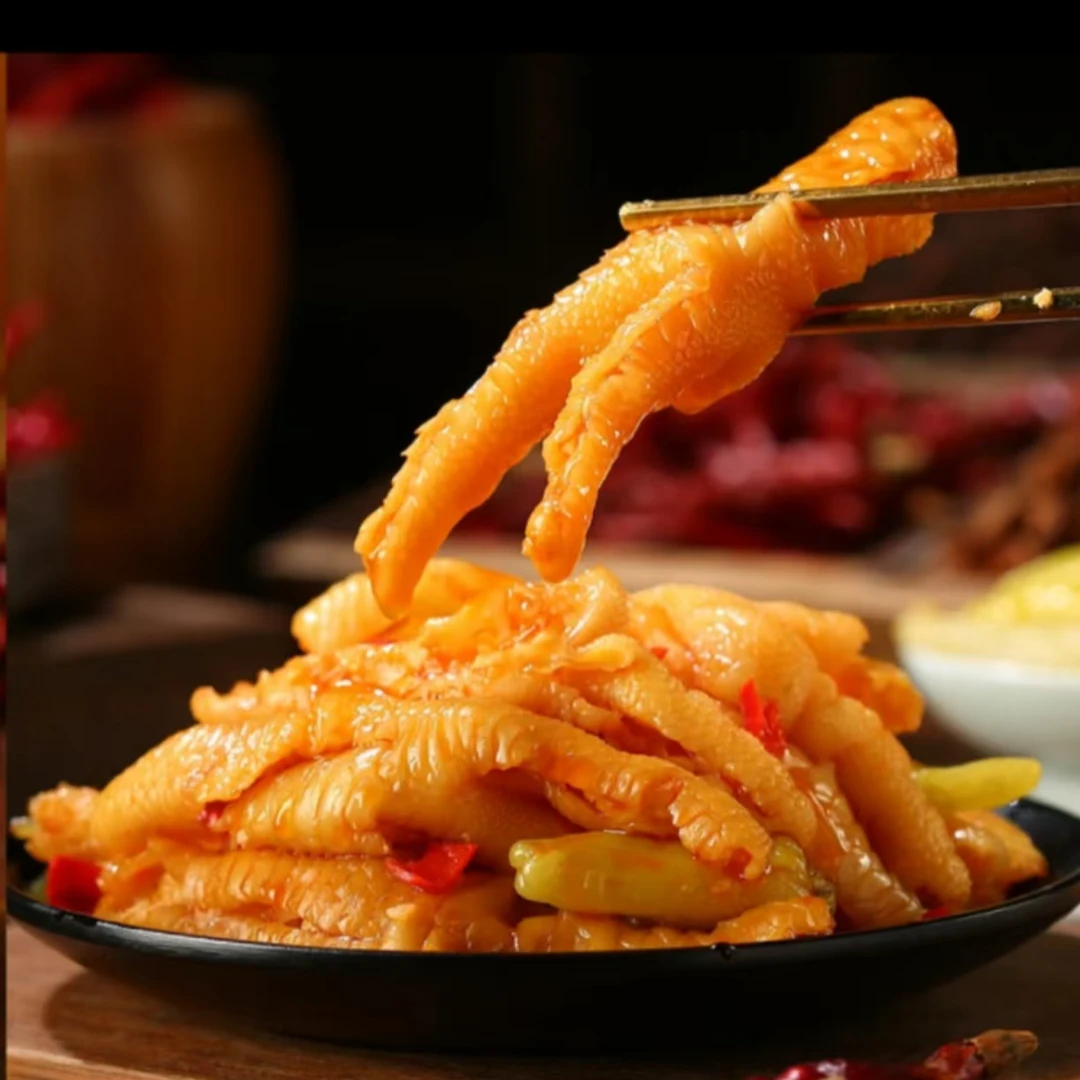高品质酸辣无骨鸡爪 带箱1000克（固体含物≥70%） 爽口解馋开袋即食