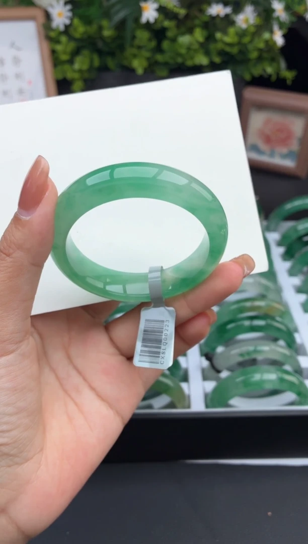 石英质玉手镯未镶嵌非洲翠手镯52mm