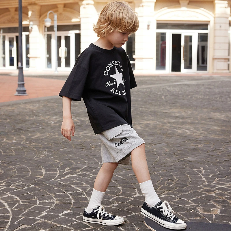 CONVERSE匡威夏季休闲时尚儿童套装透气运动套装G140