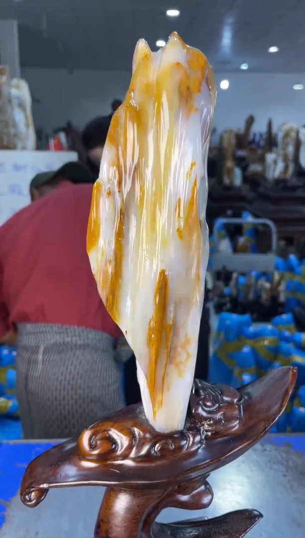 未镶嵌摆件硅化玉14