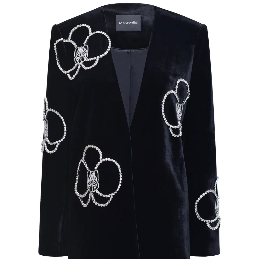 W005设计师品牌丝绒西服