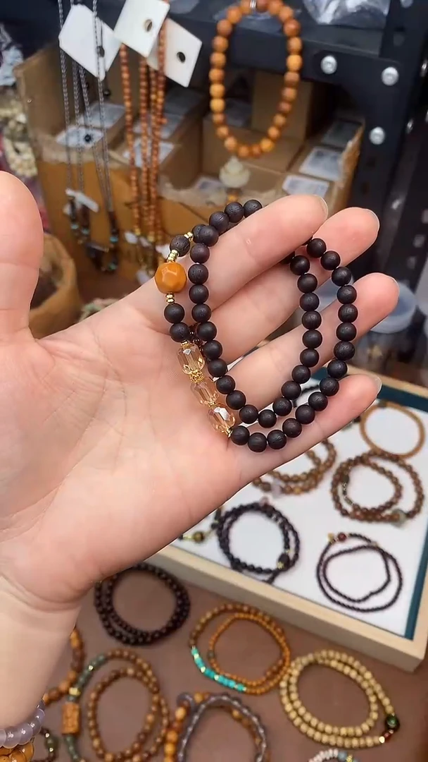 未镶嵌降真香手串降真香6mm双圈-黄水