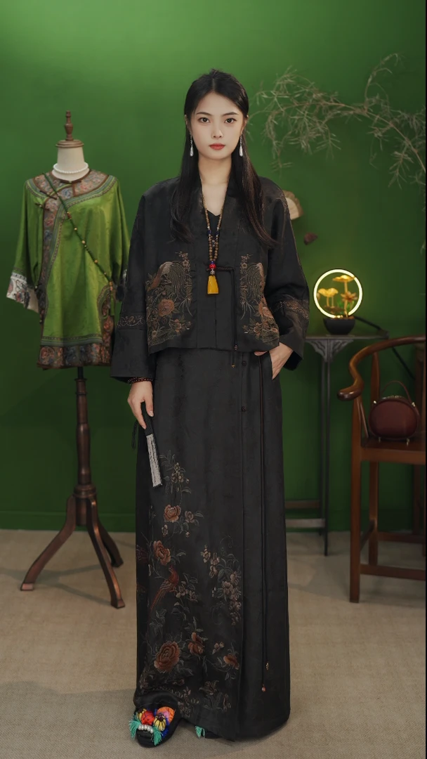 楚馨香云纱太太服CX231168